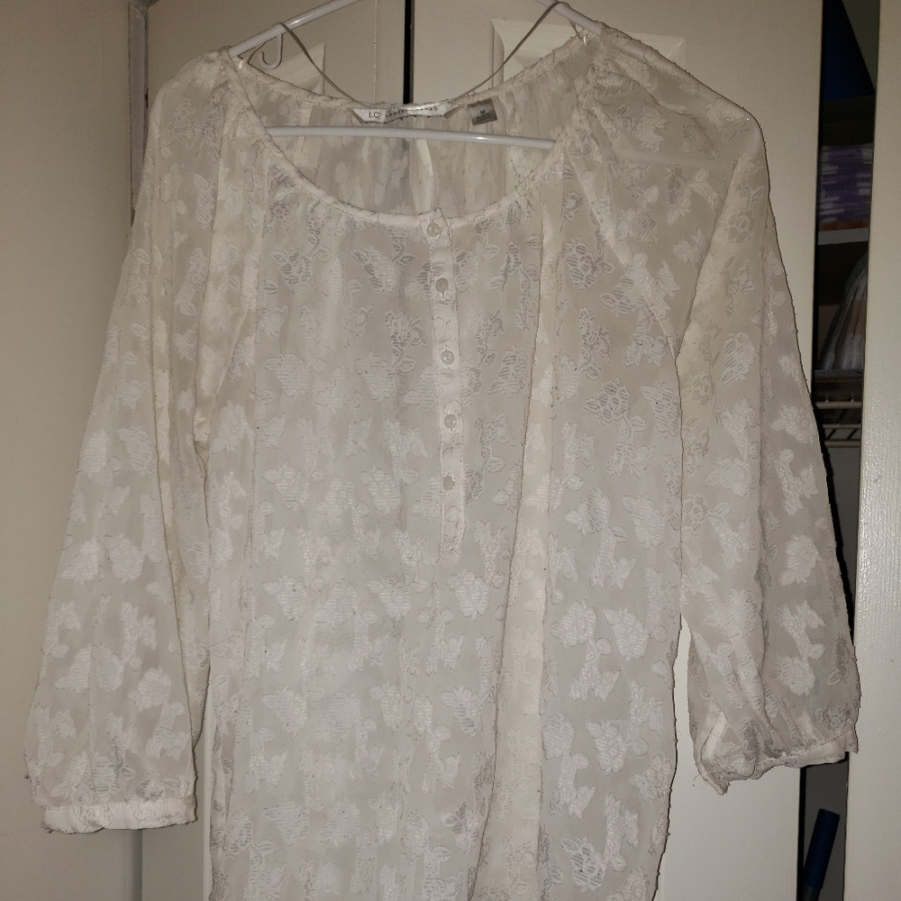 Ivory LC Sheer Top